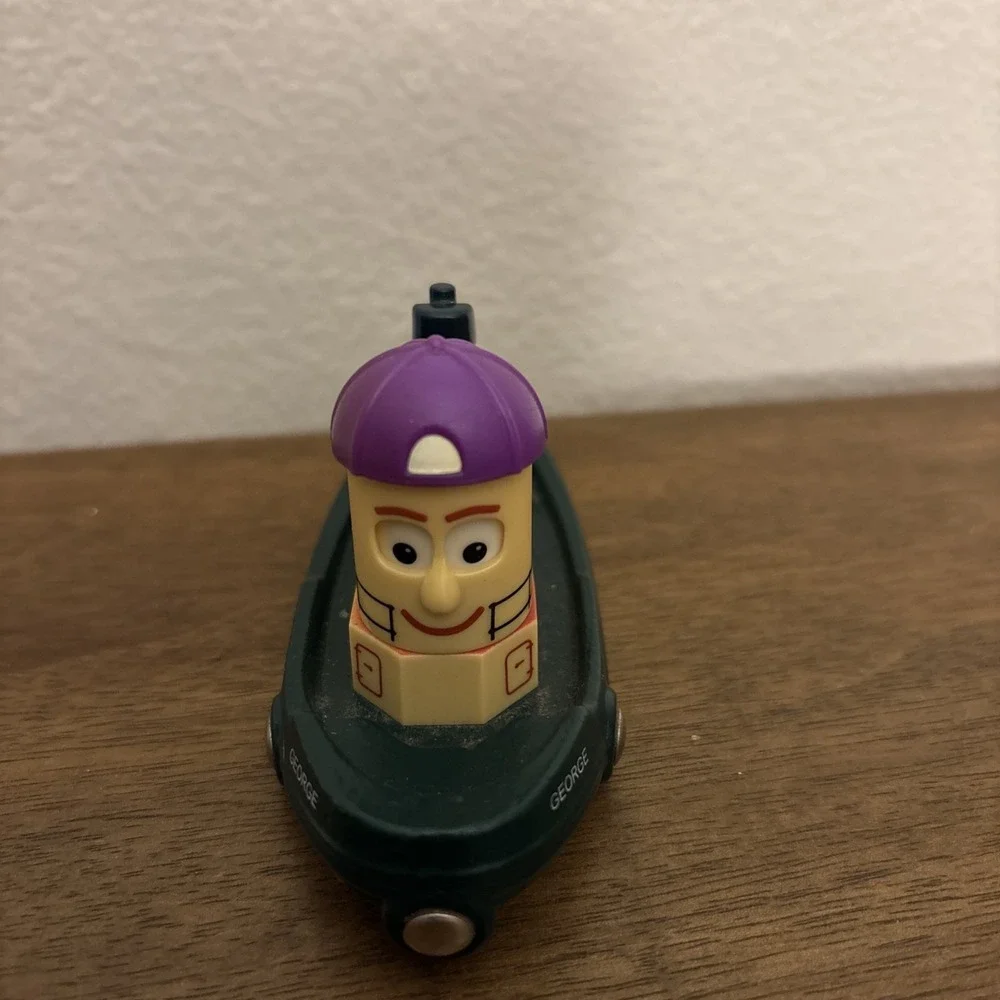 Theodore‎ Tugboat Brio Wooden Railway GEORGE Tugboat w/ Moving Eyes Magnets GUC